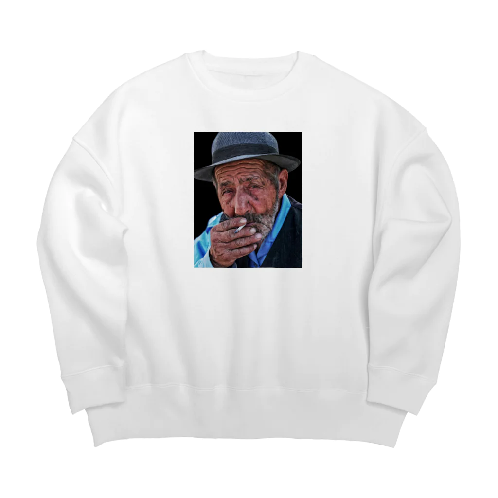 hplkjnyのおじいちゃん Big Crew Neck Sweatshirt