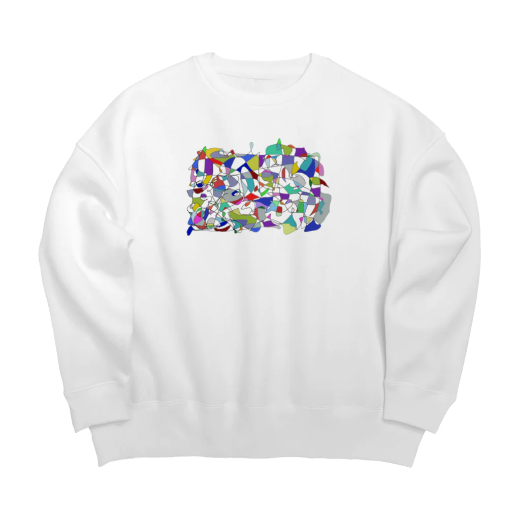 リラックス金魚のみんなのあたまのなかのうみ Big Crew Neck Sweatshirt