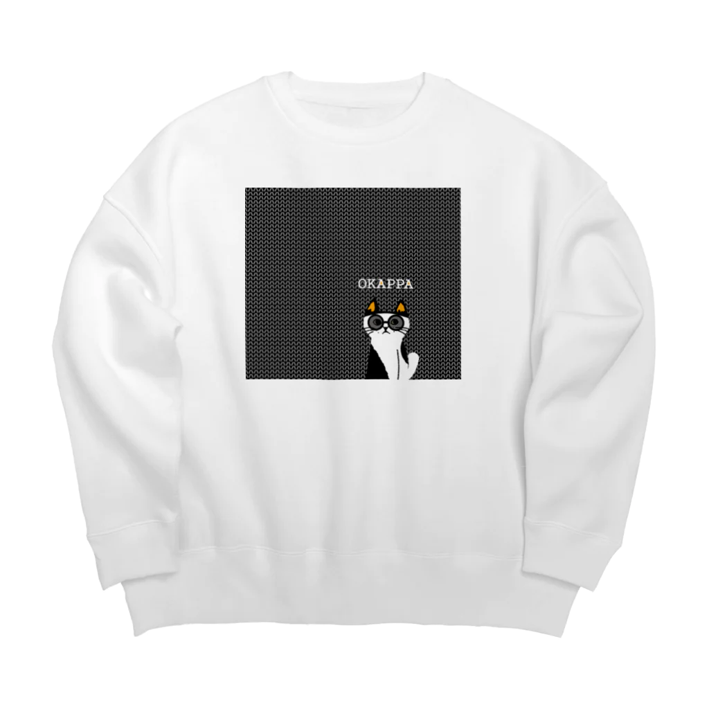 mapechiのおかっぱサクラ、サングラスがにあう Big Crew Neck Sweatshirt