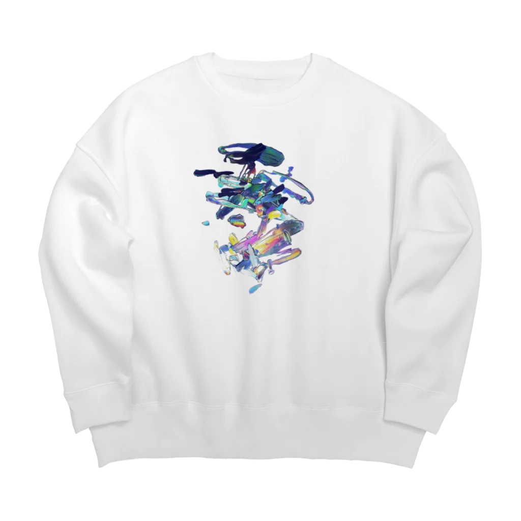 はくいきしろいの無題03 Big Crew Neck Sweatshirt