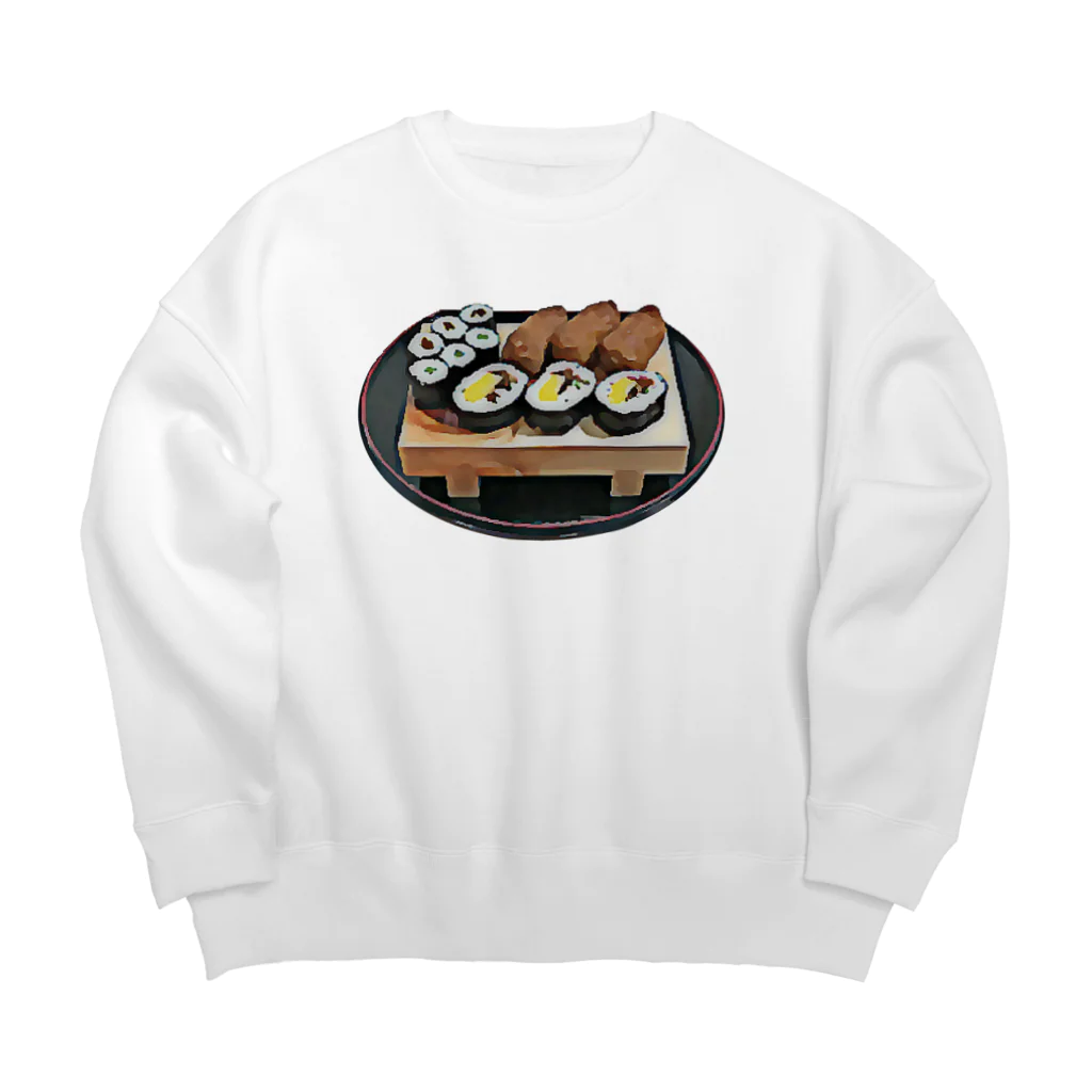 脂身通信Ｚのお寿司_巻き寿司＆おいなりさん Big Crew Neck Sweatshirt