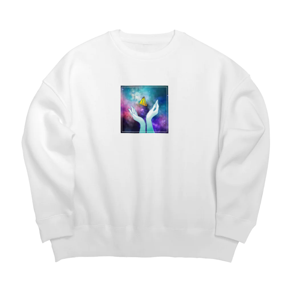 ガマクチのCAUTION IN OUTER SPACE Big Crew Neck Sweatshirt