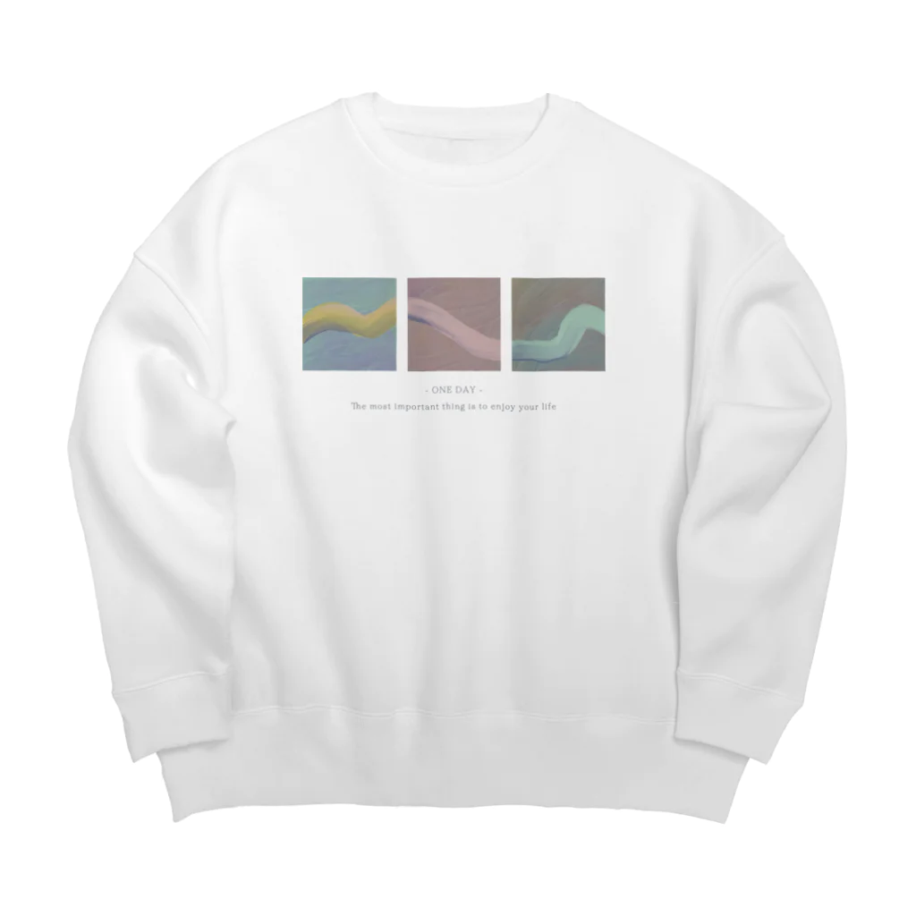 CHILL ART CLUBの📈バイオリズム📉 Big Crew Neck Sweatshirt