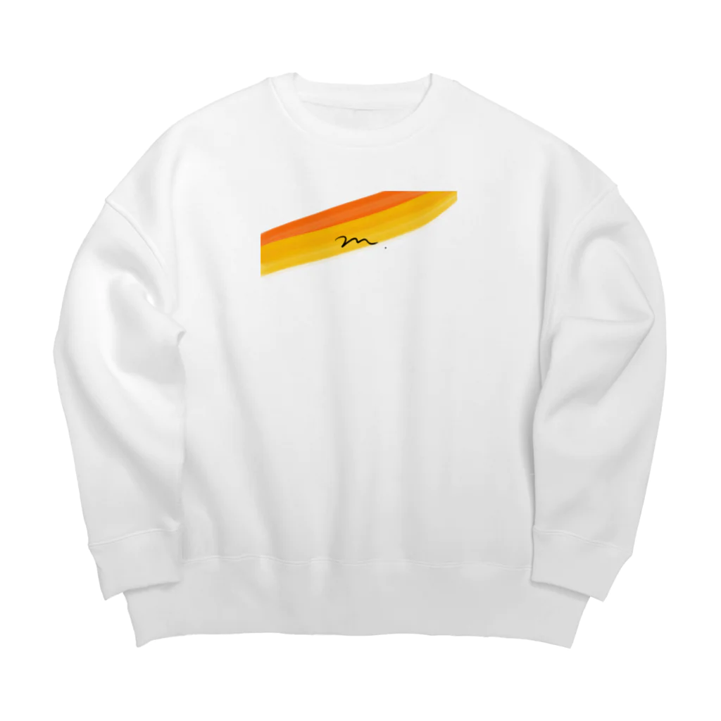 ｍ.のm.落書き風 Big Crew Neck Sweatshirt