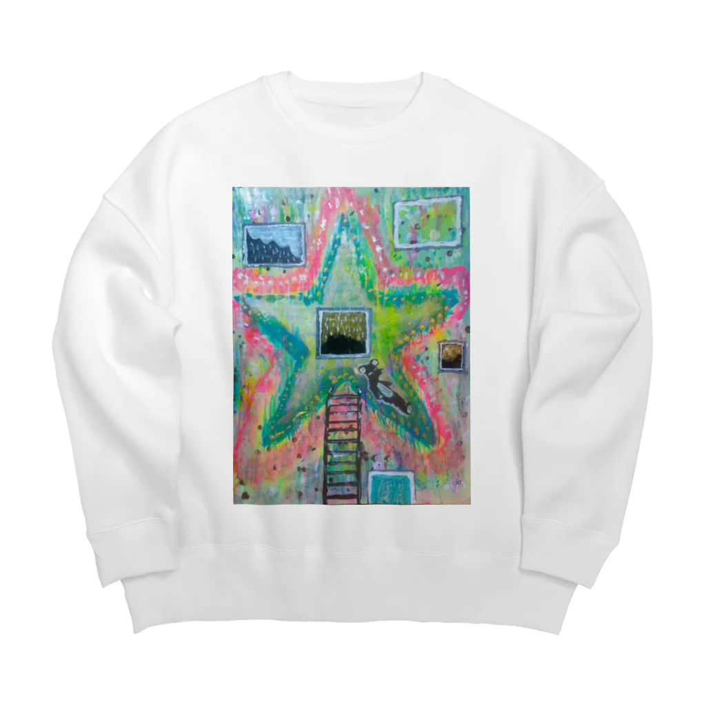 トンチン紀行のベッドタウンホシ Big Crew Neck Sweatshirt