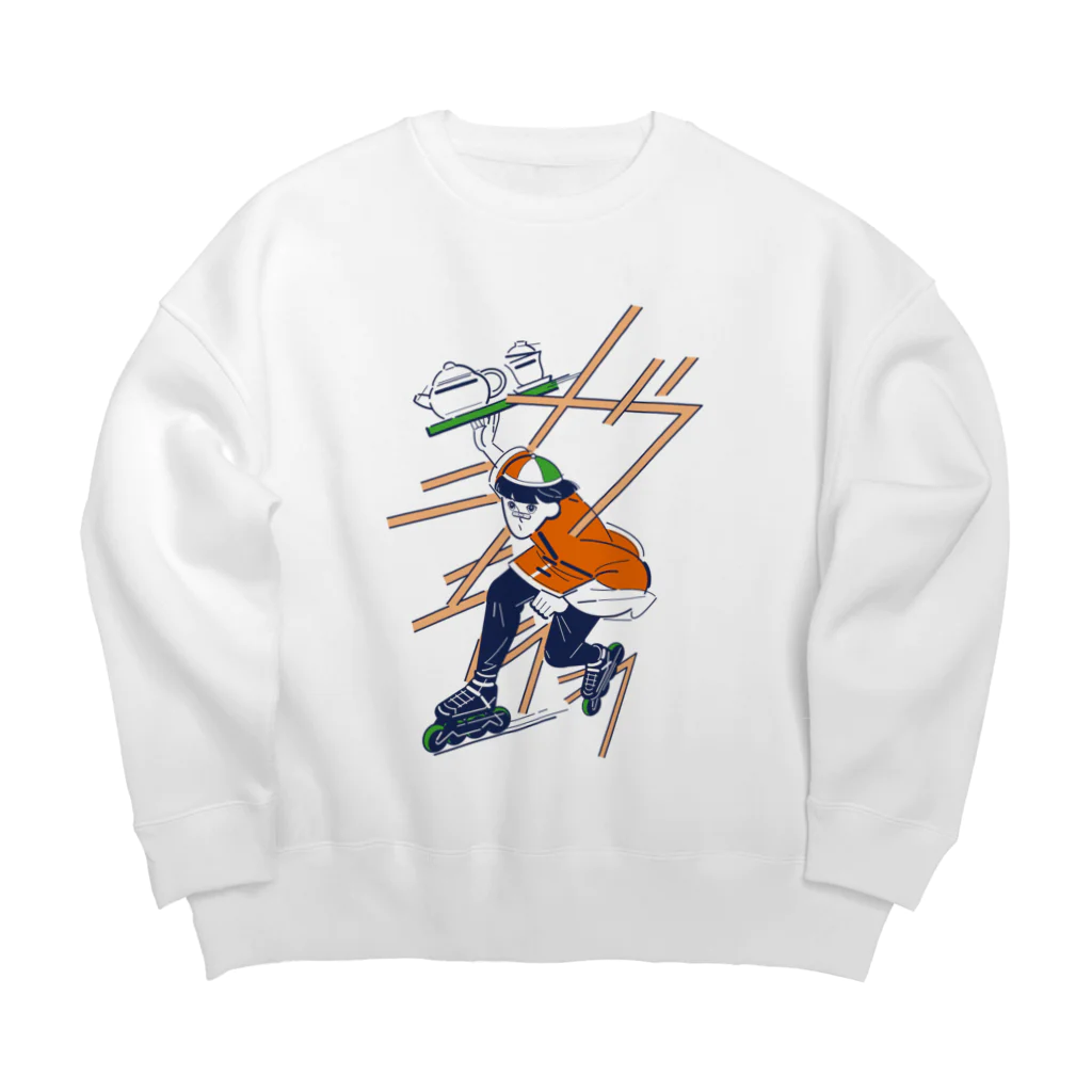 しまはらゆうきのチャ・CHA・ちゃ・茉莉花茶 Big Crew Neck Sweatshirt