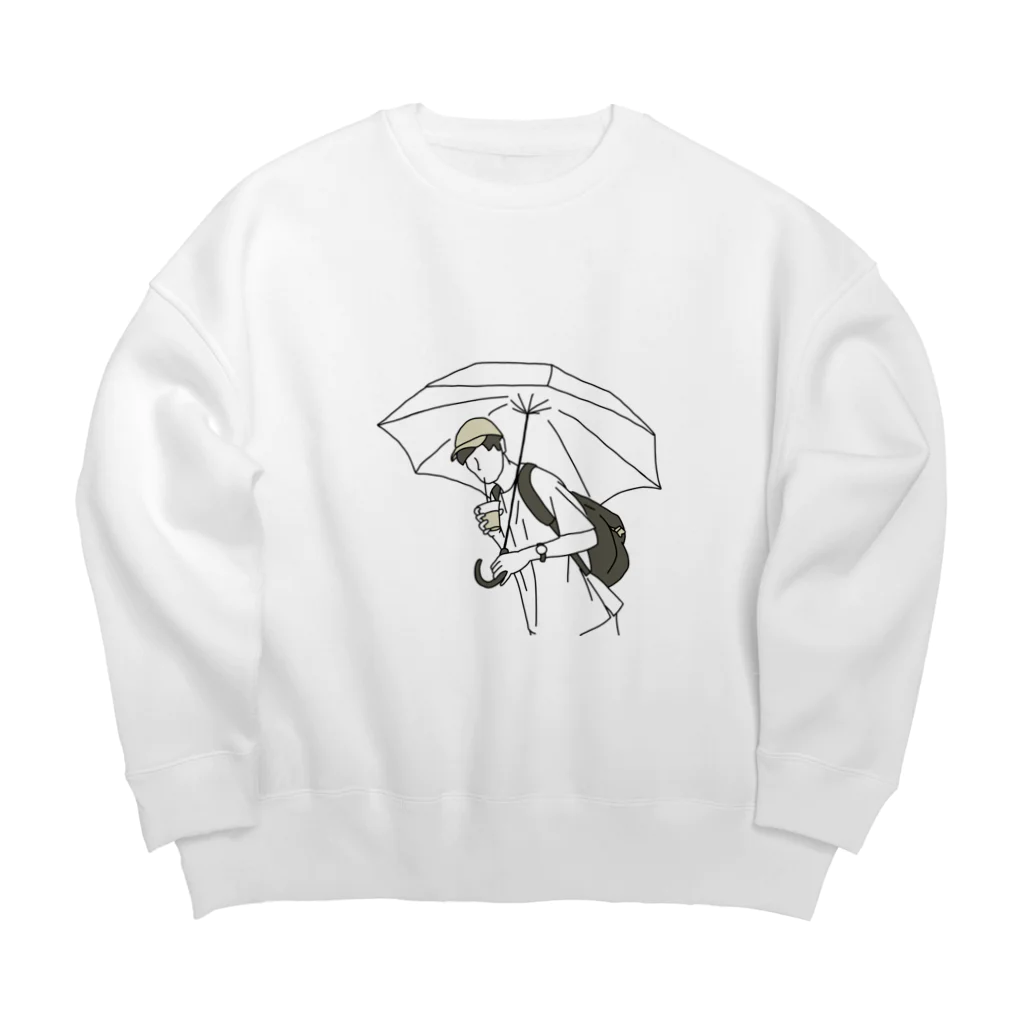 TAKAKIの線画スウェットA Big Crew Neck Sweatshirt