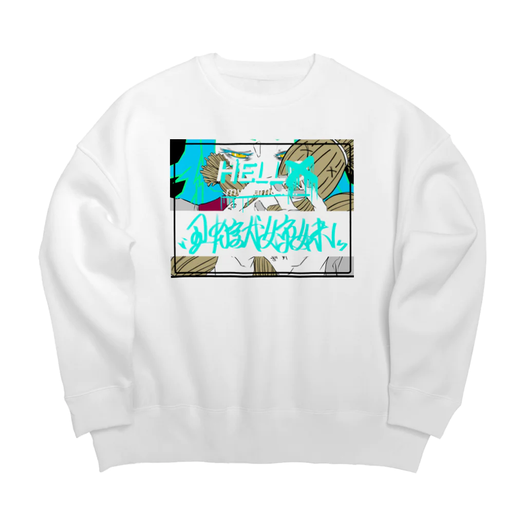 物販 ぶっ契りの丑ノ獄姉妹 花君ちゃんトレーナー Big Crew Neck Sweatshirt