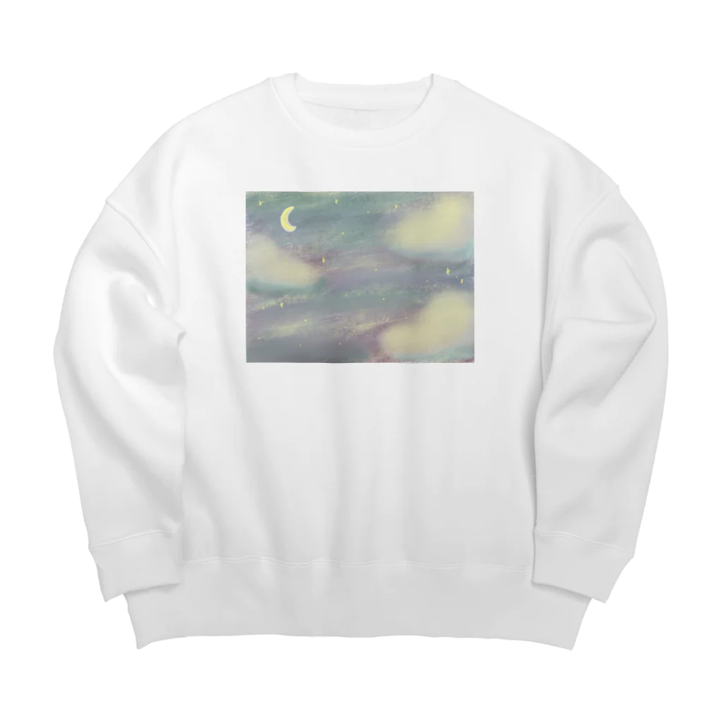 くるくるショップのふわふわお空 Big Crew Neck Sweatshirt