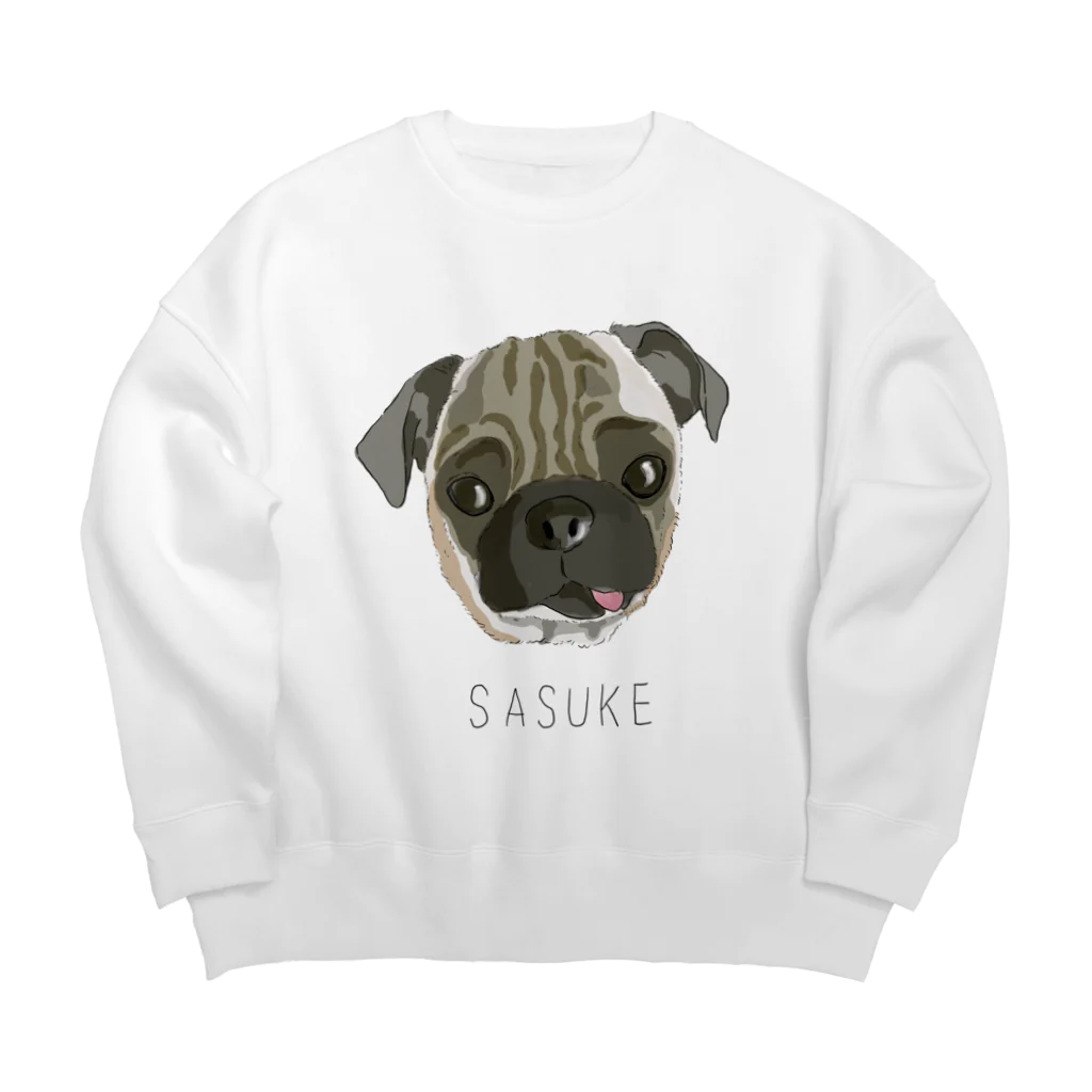 みきぞーん｜保護猫 ミッキー画伯と肉球とおともだちのsasuke Big Crew Neck Sweatshirt