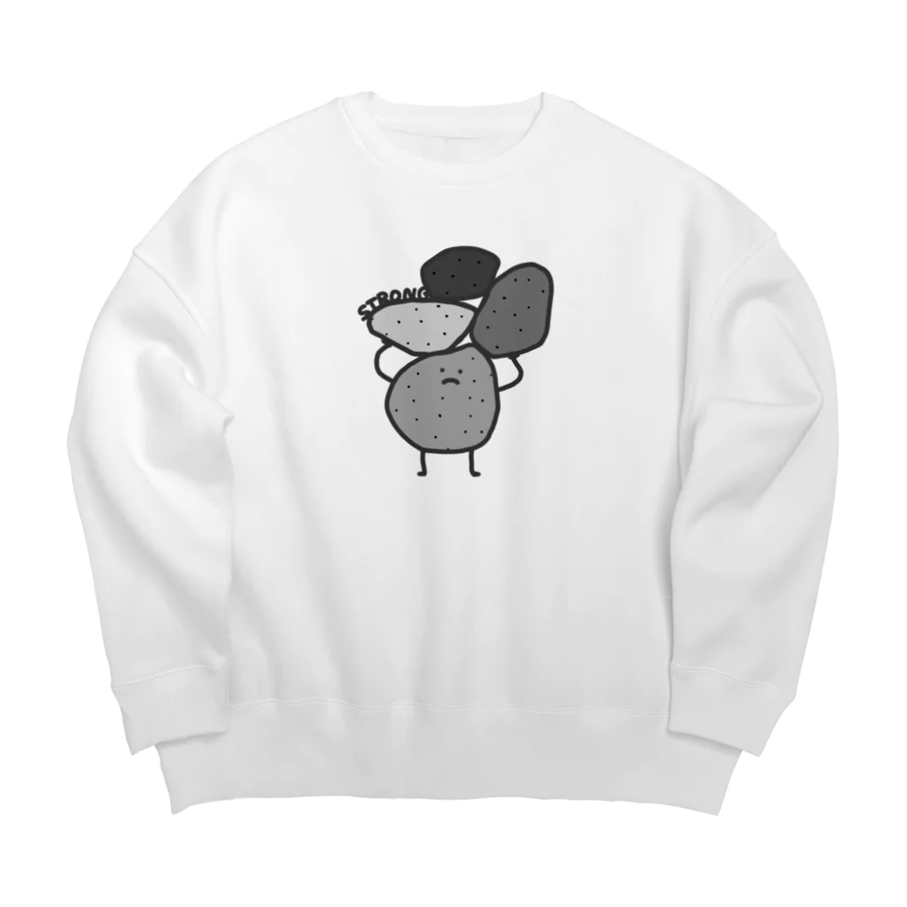 ＋Whimsyのつよいいし Big Crew Neck Sweatshirt