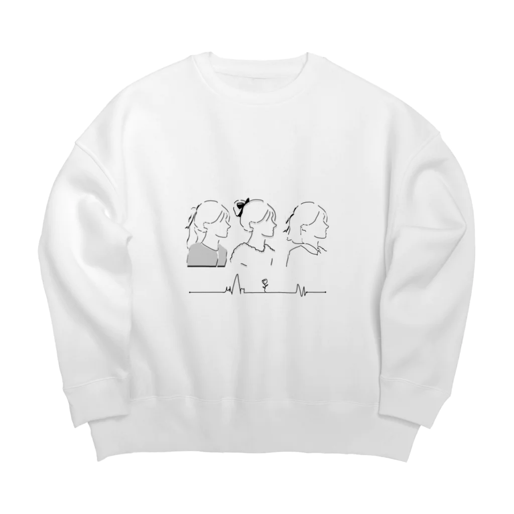 ええやんけプロダクションの恋よりも花 Big Crew Neck Sweatshirt