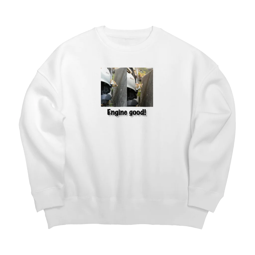 animal おのみちのエンジン　ヨシ！ Big Crew Neck Sweatshirt