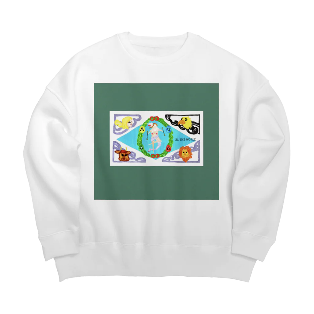 meg＊artの21.THE WORLD Big Crew Neck Sweatshirt