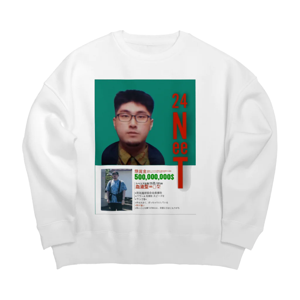 24NEET@Memoryの指名手配 Big Crew Neck Sweatshirt