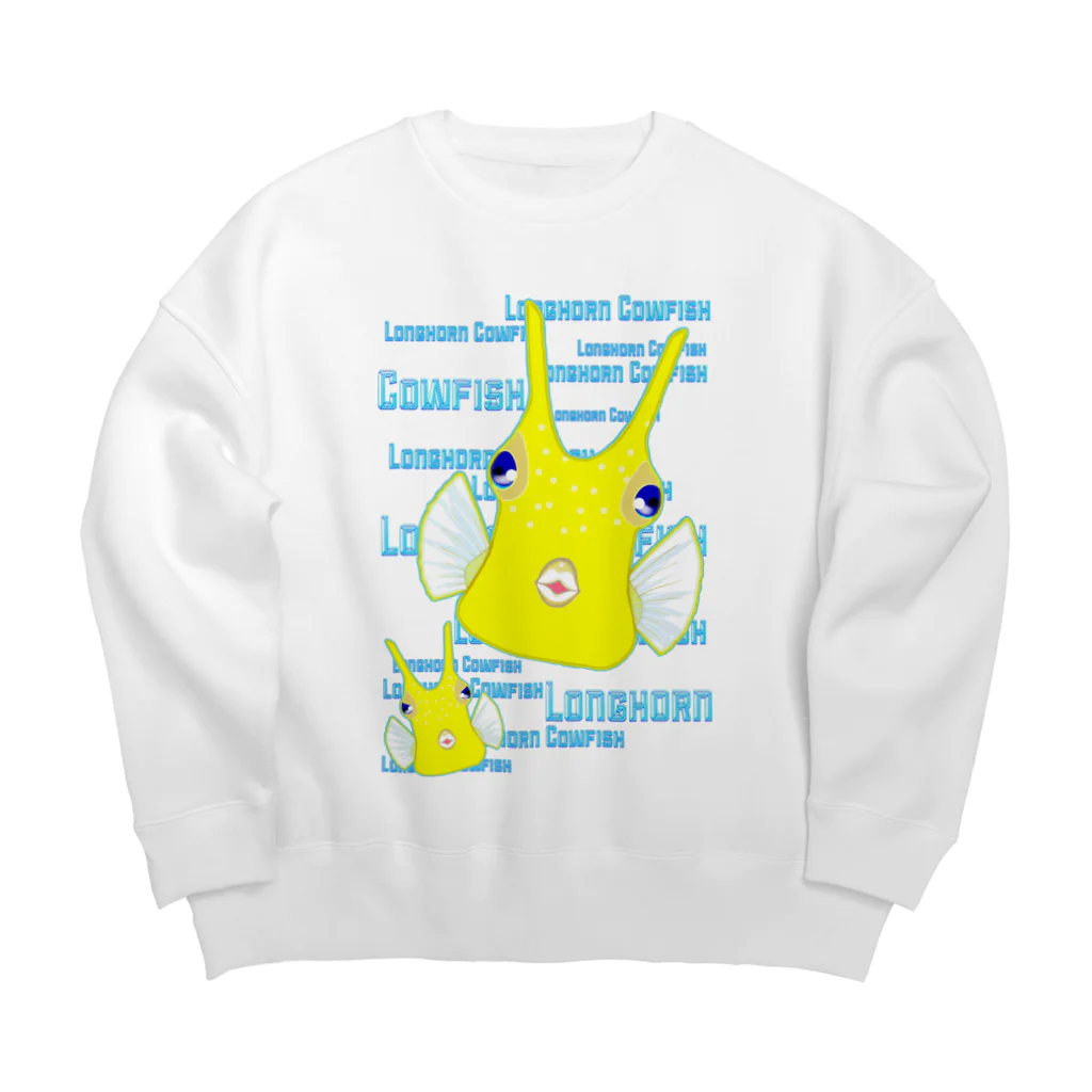 LalaHangeulのLonghorn Cowfish(コンゴウフグ) Big Crew Neck Sweatshirt