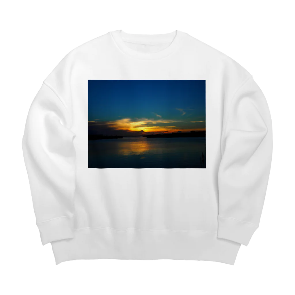 Hawaiiansurfの夕日プリント Big Crew Neck Sweatshirt