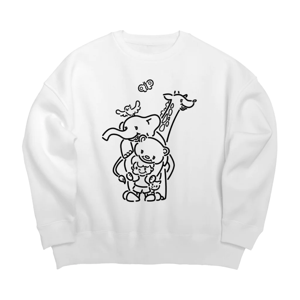 あこのなかよし Big Crew Neck Sweatshirt