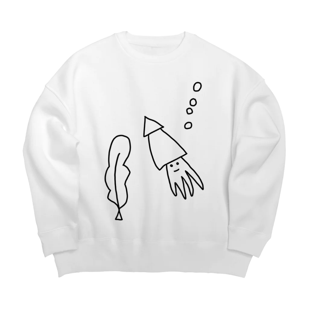 saksak / saksakthxのお店！の(　´・ω・｀　)すくうぃっど Big Crew Neck Sweatshirt