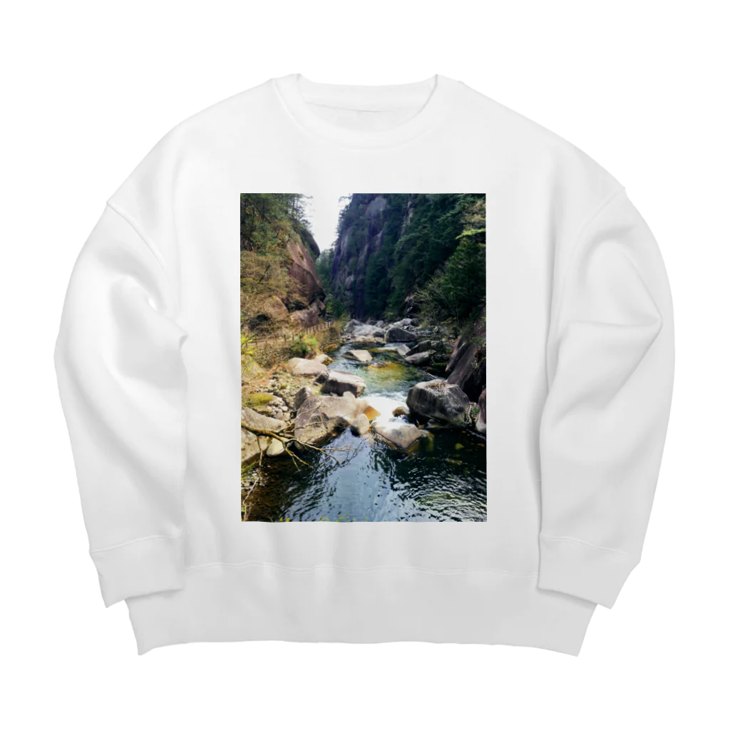 2929gawDesignShop358のRivers and waterfalls of nature Big Crew Neck Sweatshirt