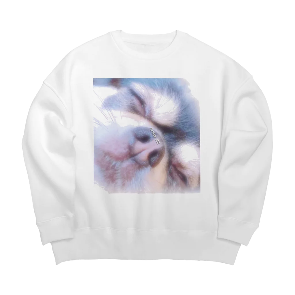 【ホラー専門店】ジルショップのKiss Me ちわわん Big Crew Neck Sweatshirt