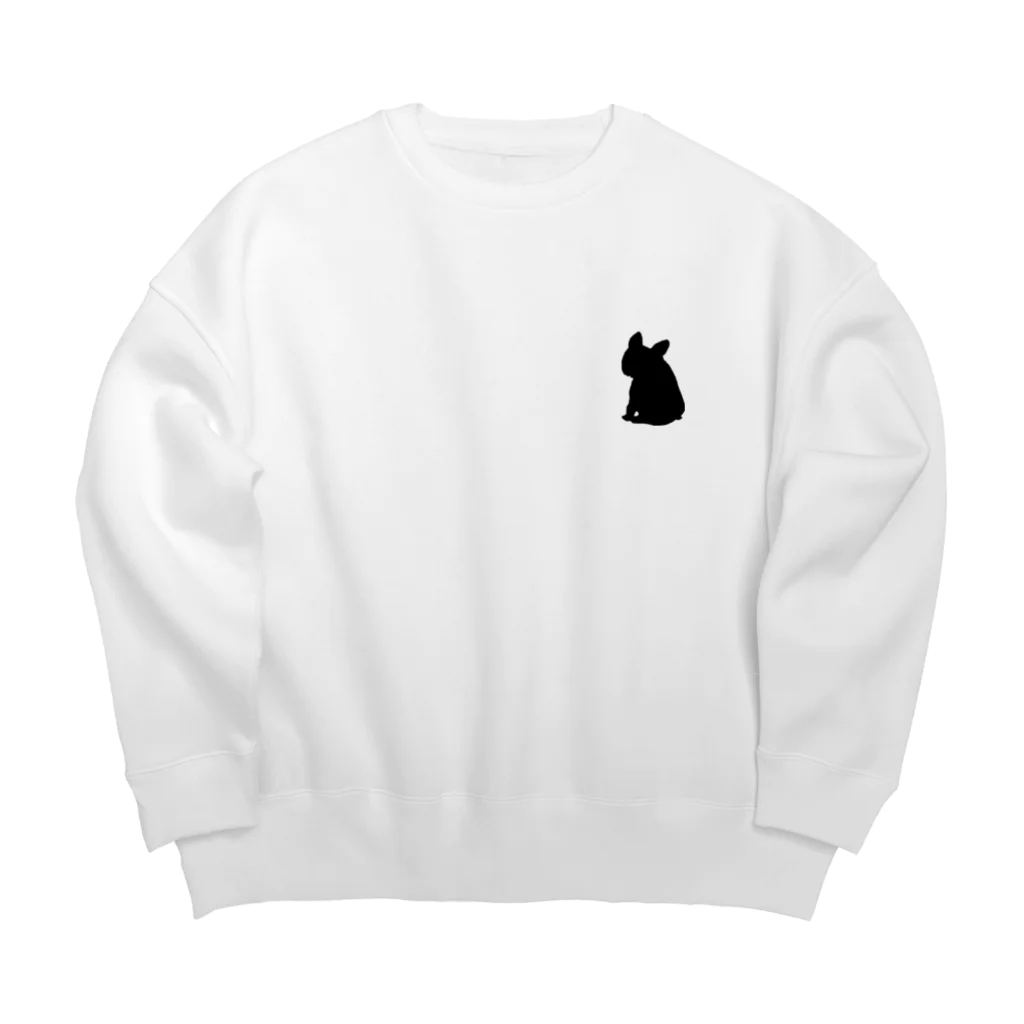 NO FRENCHIE NO LIFE♡のNO FRENCHIE NO LIFE♡ブヒロゴ Big Crew Neck Sweatshirt