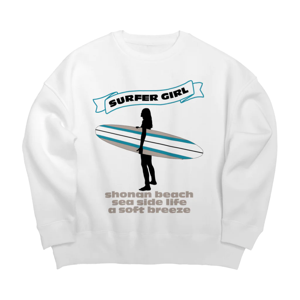 a_soft_breezeのサーファーガール3 Big Crew Neck Sweatshirt