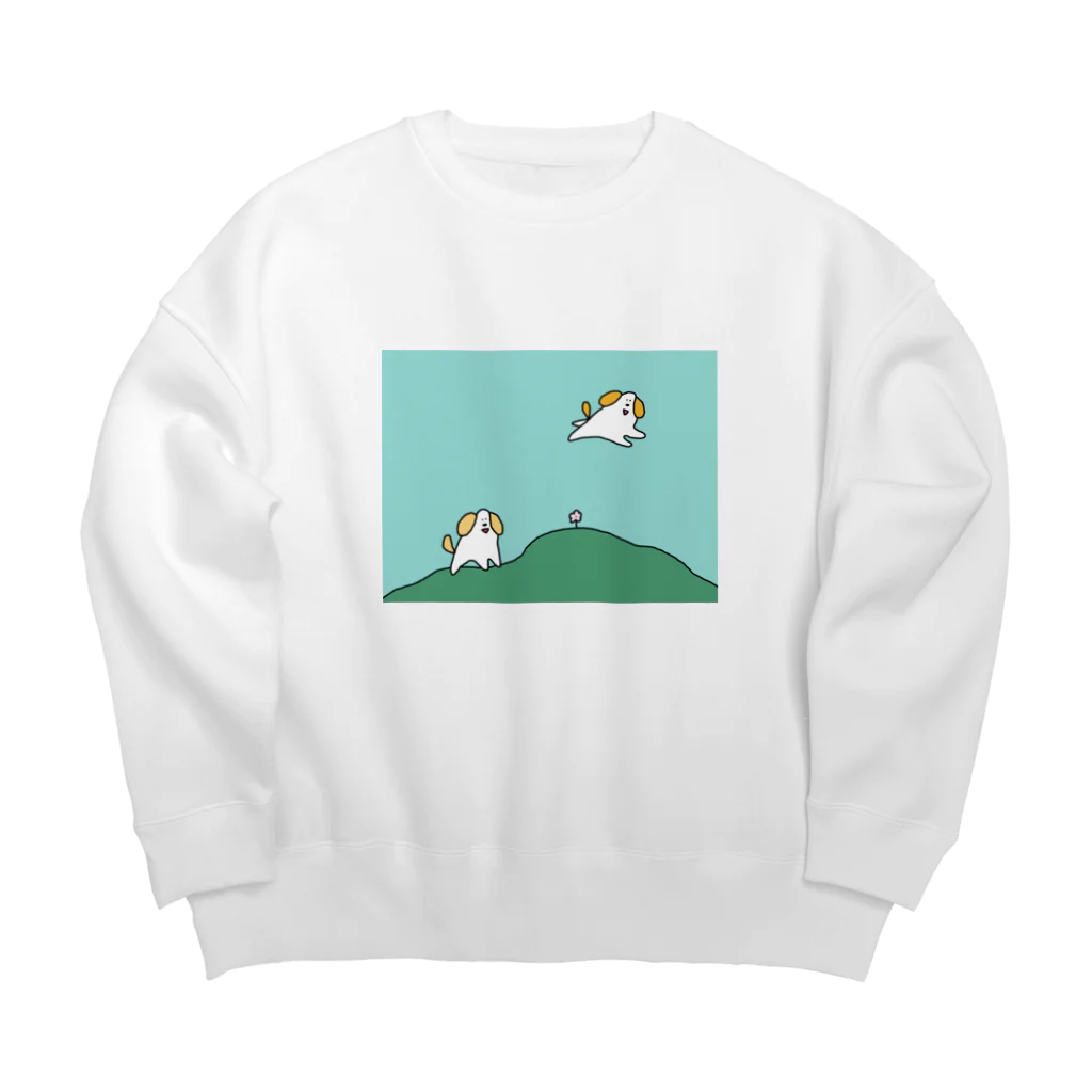 ゴブリンシャーク・ポコの想像以上に跳べたイヌと補欠イヌ Big Crew Neck Sweatshirt