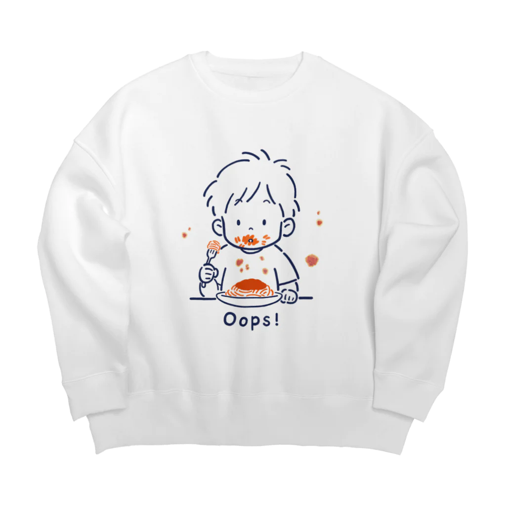 ともけーの白だけどパスタOKなビッグシルエットスウェット Big Crew Neck Sweatshirt