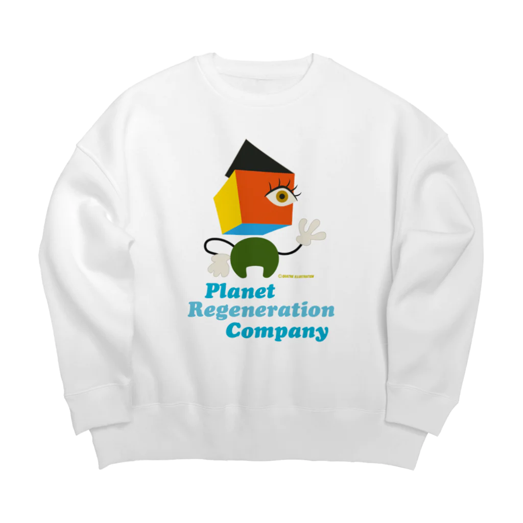 Quatre Illustrationの惑星再生カンパニー [ハコメ] Big Crew Neck Sweatshirt