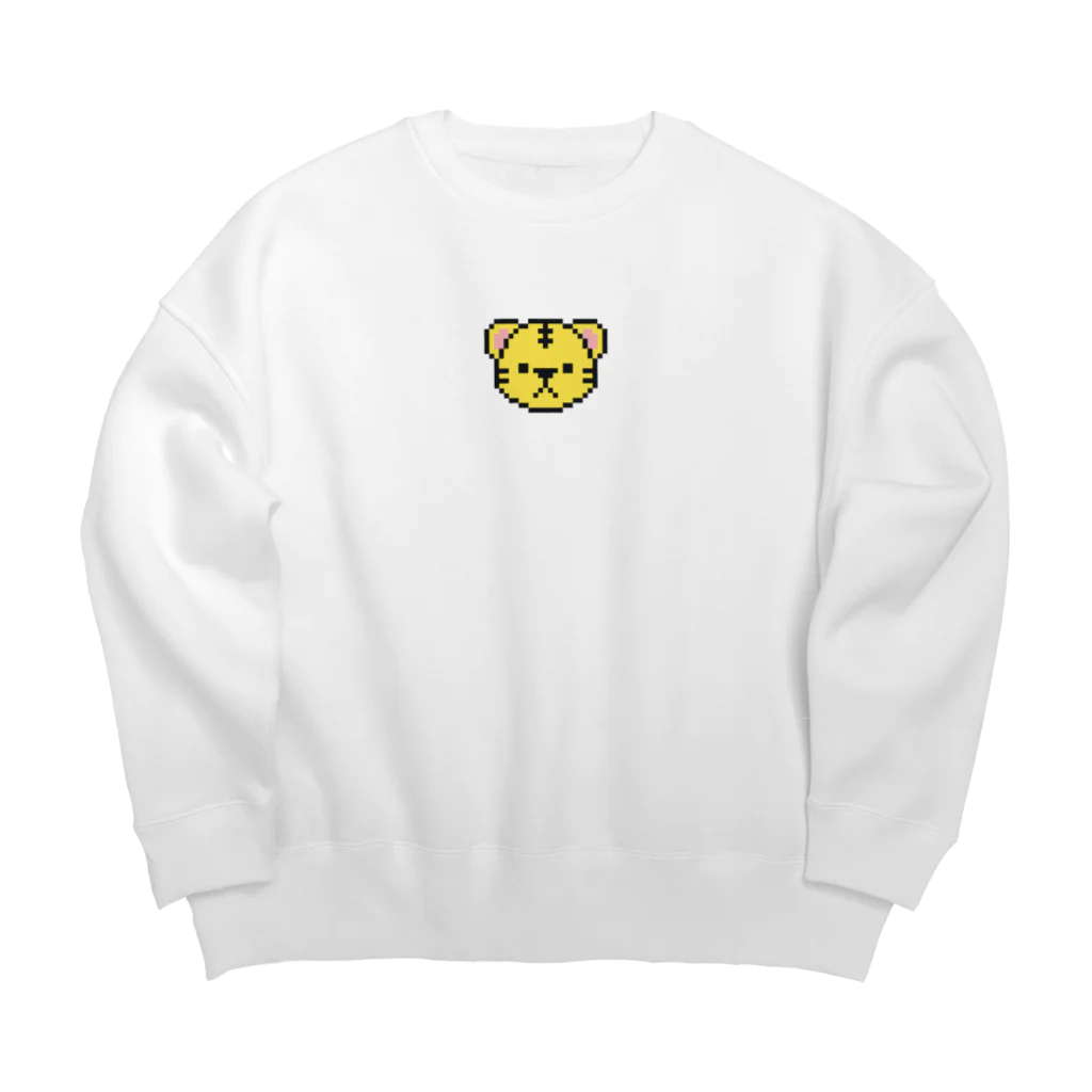 yuNN3のトラ　ドット絵 Big Crew Neck Sweatshirt