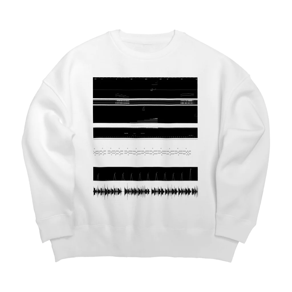 Desktop LabのDAW波形ボーダー Big Crew Neck Sweatshirt