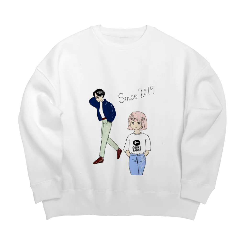 GEEKSRADIOのGEEKSRADIOスウェット ''視線''  largeイラスト Big Crew Neck Sweatshirt