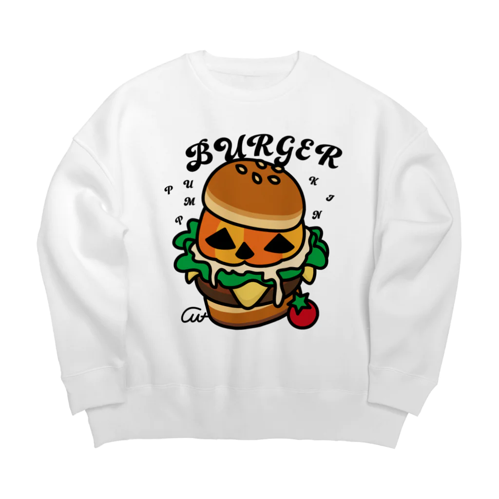 イラスト MONYAAT のバーガー Big Crew Neck Sweatshirt