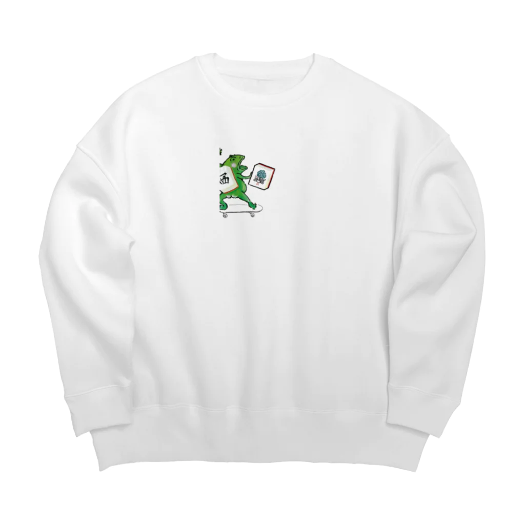 こよるんかえるの麻雀かえる Big Crew Neck Sweatshirt