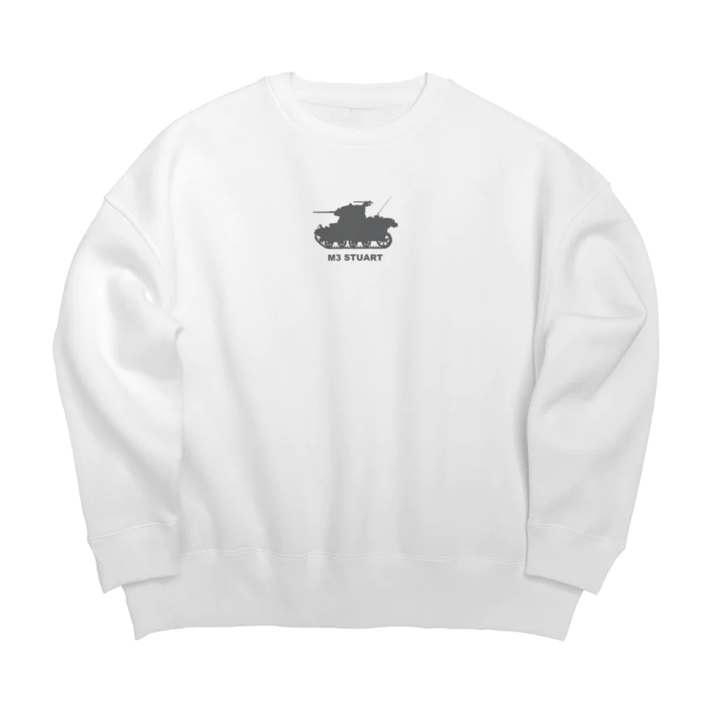 puikkoのM3軽戦車スチュアート（グレー） Big Crew Neck Sweatshirt