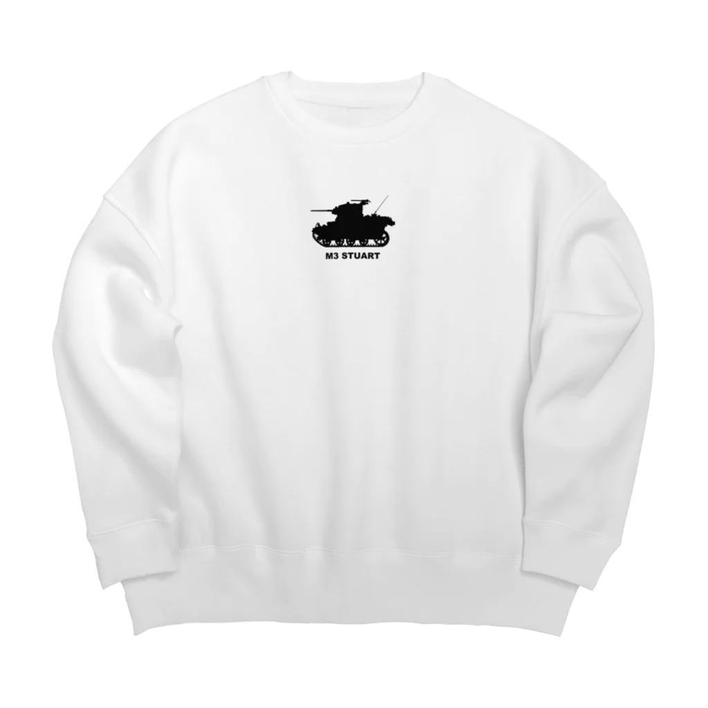 puikkoのM3軽戦車スチュアート（黒） Big Crew Neck Sweatshirt