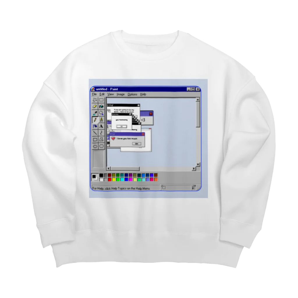 ももんが。のサブカル Big Crew Neck Sweatshirt