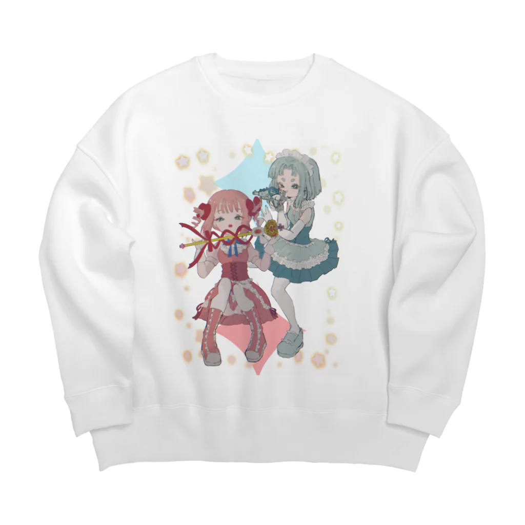 浅葱⑨良乃の魔法少女🎀ぐっず Big Crew Neck Sweatshirt