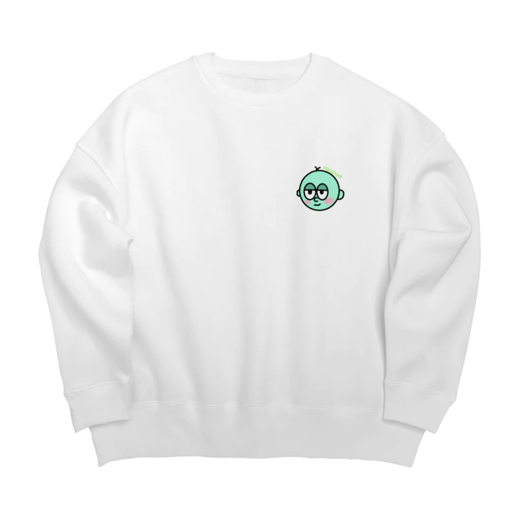 隣のぷよまめ家族のたまにはほっこりしよまい Big Crew Neck Sweatshirt