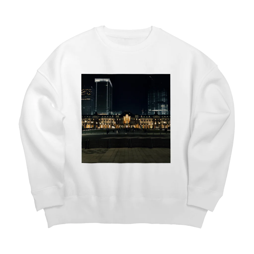 Sumaの夜の東京駅 Big Crew Neck Sweatshirt