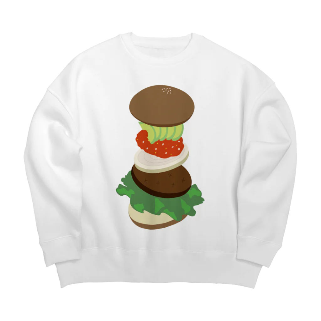 AWESOME HAMBURGERのアボカドバーガー Big Crew Neck Sweatshirt