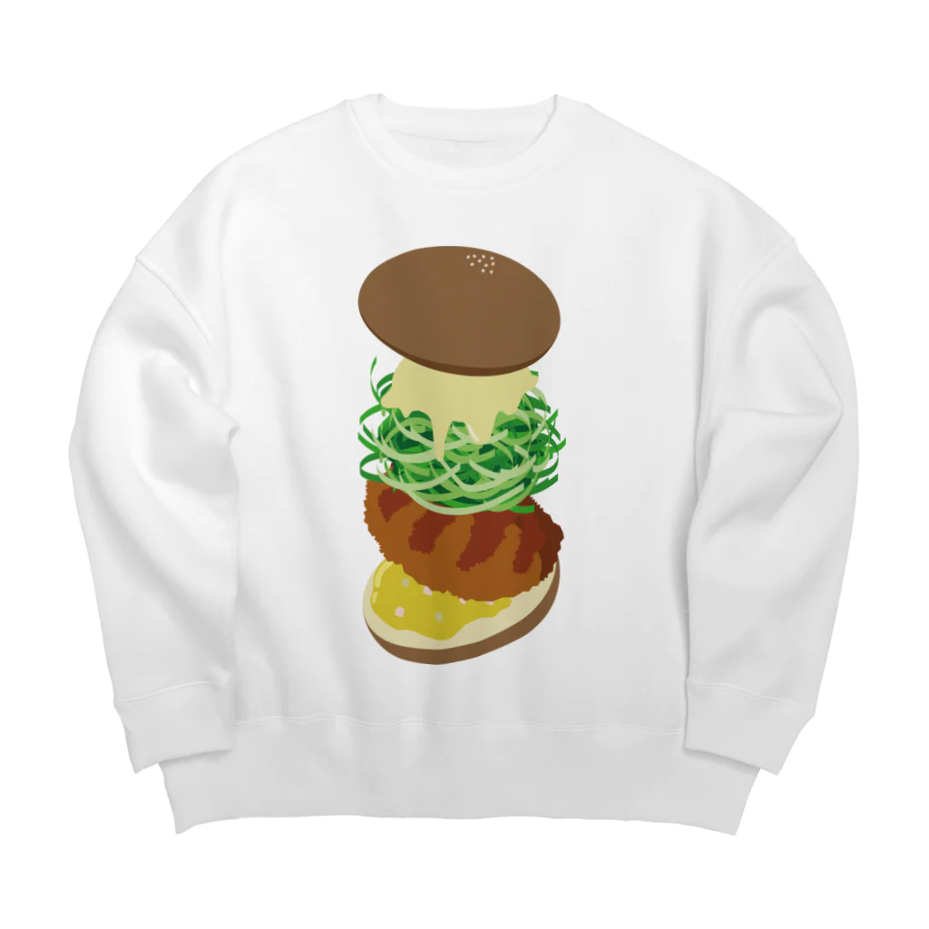 AWESOME HAMBURGERのロースカツバーガー Big Crew Neck Sweatshirt