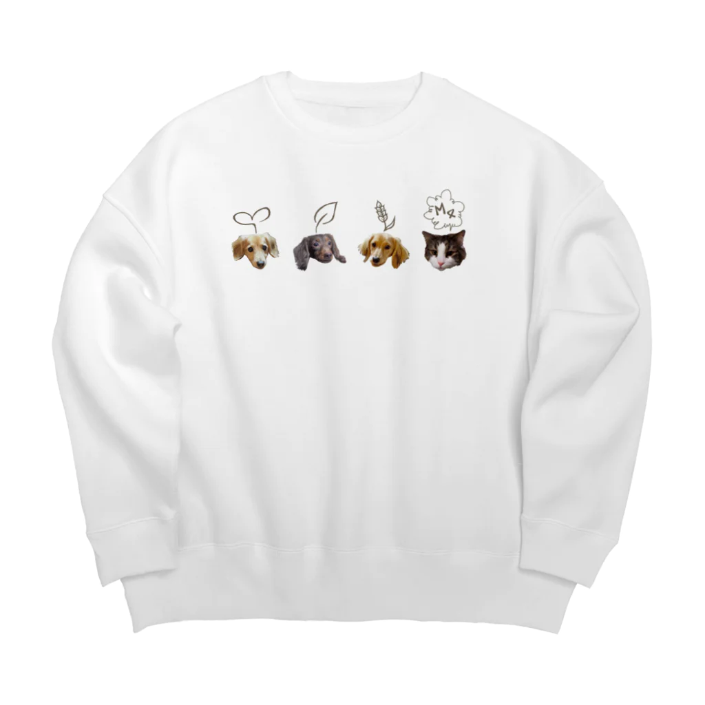 ひつじまくらのM4animals face Big Crew Neck Sweatshirt