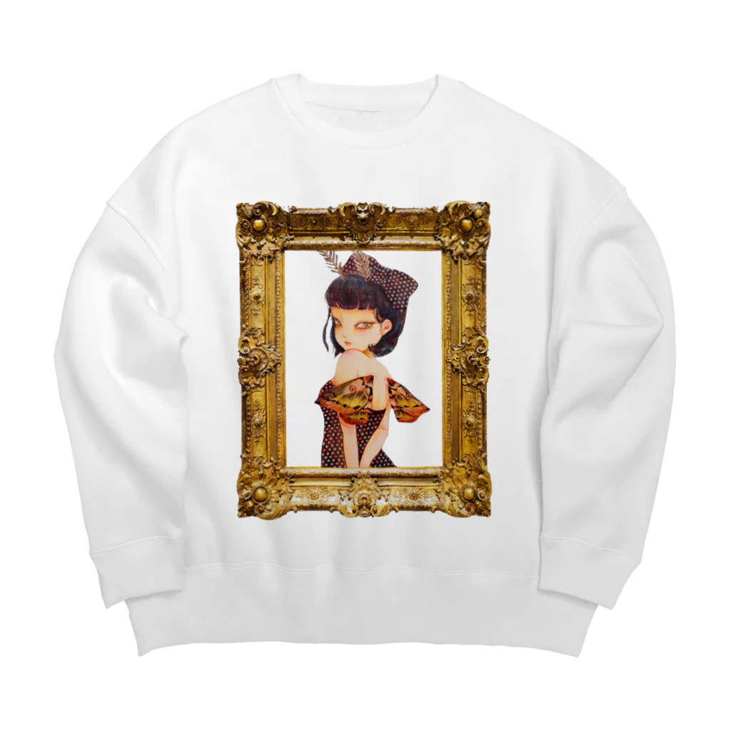 みみずのモガ Big Crew Neck Sweatshirt