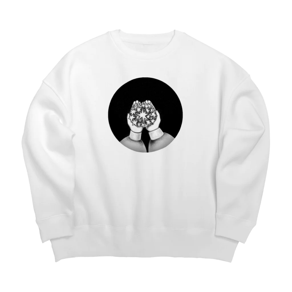 野ウサギ堂（キクチン）のほしをあつめて Big Crew Neck Sweatshirt