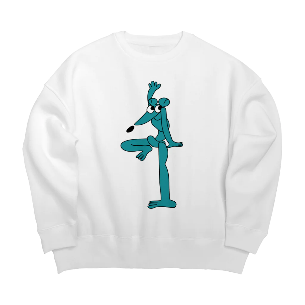 つきじ のはらのねずみ(挙手) Big Crew Neck Sweatshirt