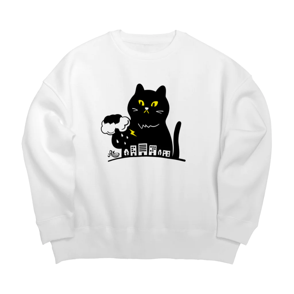 kocoon（コクーン）の嵐を招く黒猫 Big Crew Neck Sweatshirt