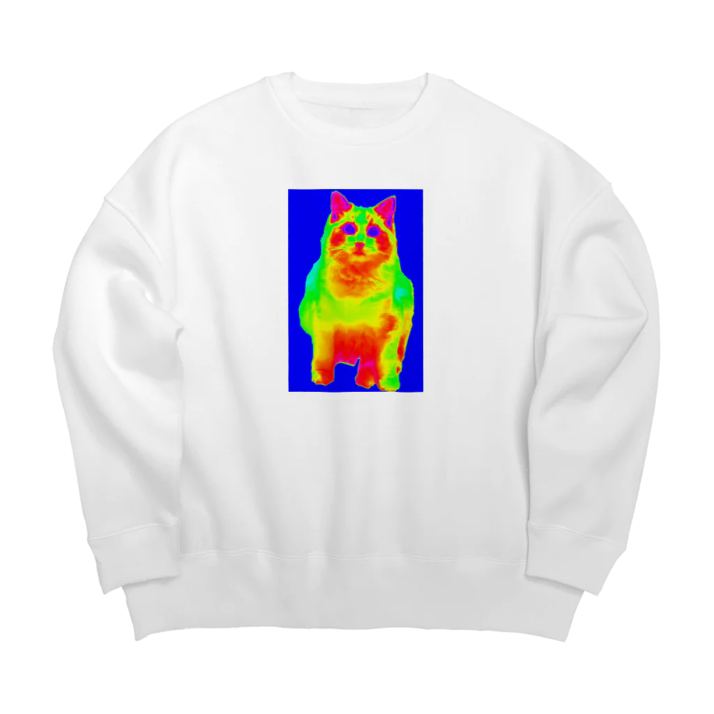 らあめんずのサーモ・ムキムキめんちゃん Big Crew Neck Sweatshirt