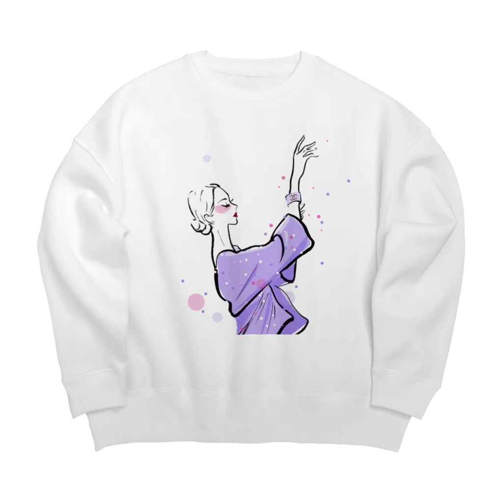 Jojo Yan | A Fashion Illustratorのバレリーナ Big Crew Neck Sweatshirt